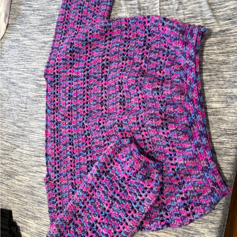 Handmade Crochet Sweater - Purple & Pink Blend